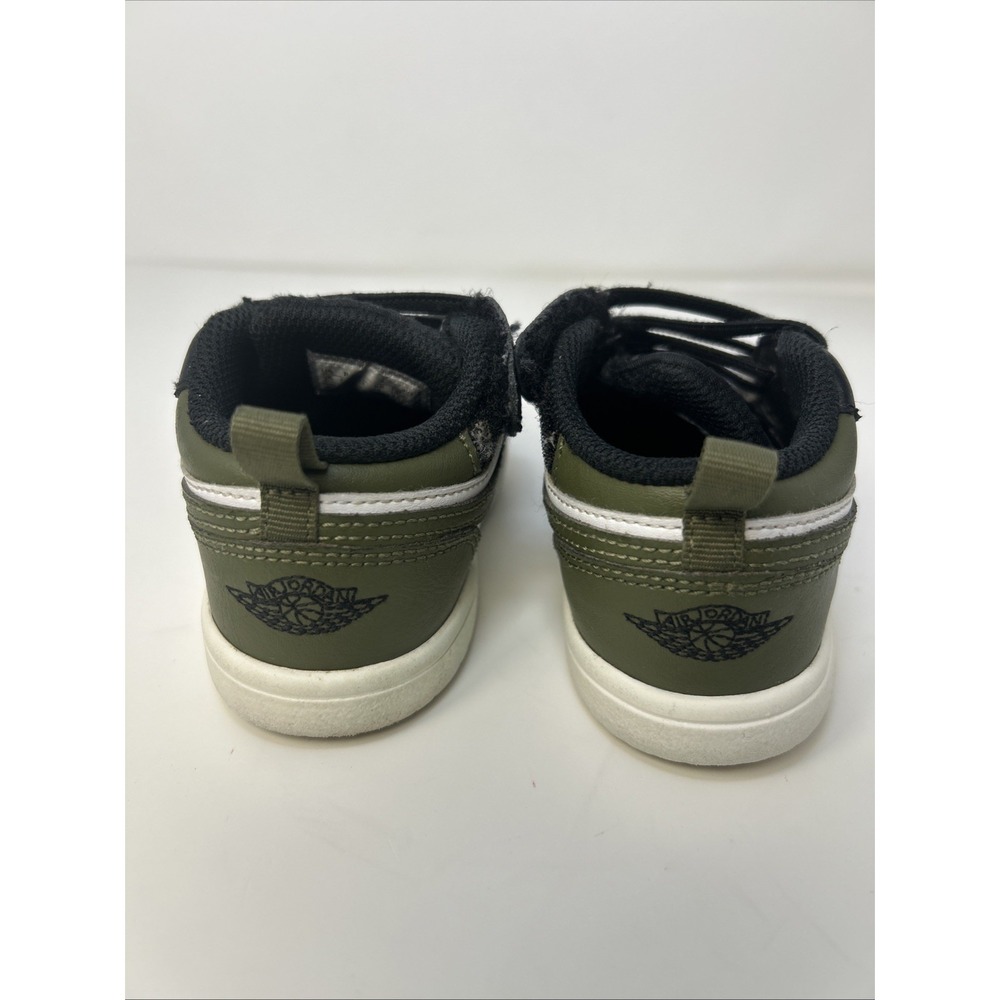 Nike Air Jordan 1 Low ALT TD Black Toe Medium Olive Size 8C DR9747-092 Toddler - Picture 3 of 9